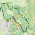 fietsroute kaart van de middelpunt van nederland